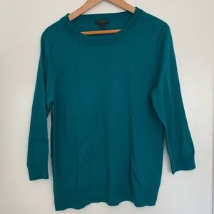 J.Crew wool sweater turquoise green size large